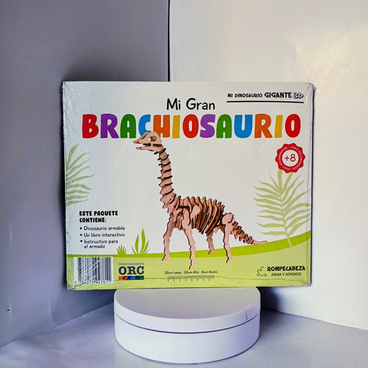 MI GRAN BRACHIOSAURIO puzzle de madera arma y aprende