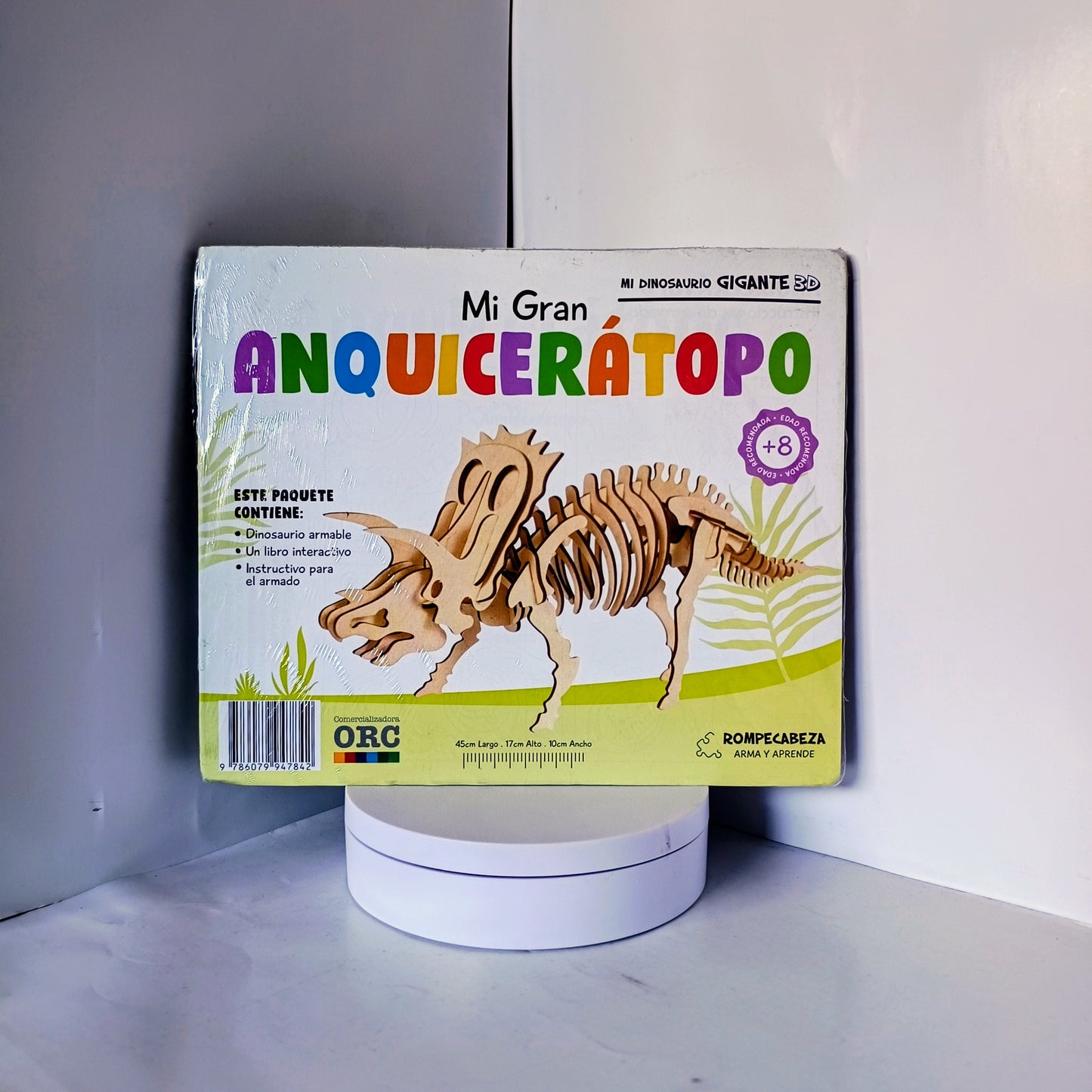 MI GRAN ANQUICERATOPO puzzle de madera arma y aprende