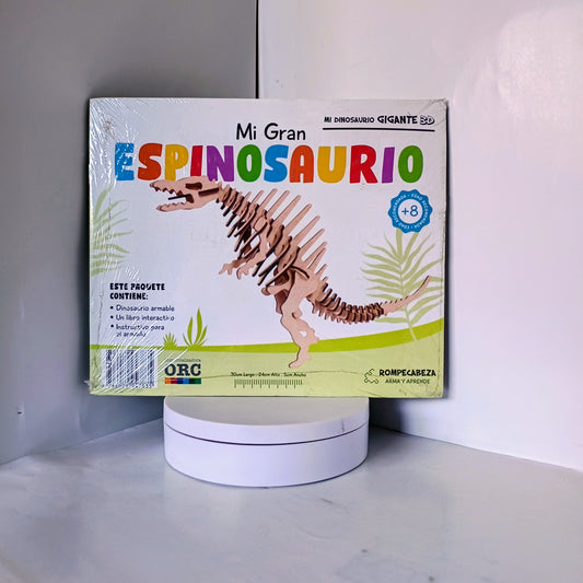 MI GRAN ESPINOSAURIO puzzle de madera arma y aprende