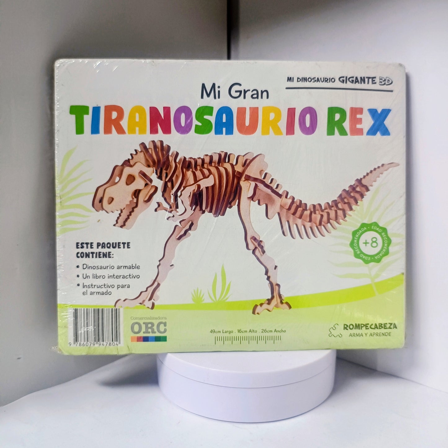 MI GRAN TIRANOSAURIO REX puzzle de madera arma y aprende