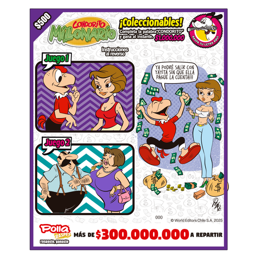 Raspe Condorito $500 Comic - Pagué la cuenta