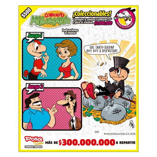 Raspe Condorito $500 Comic - Tío rico