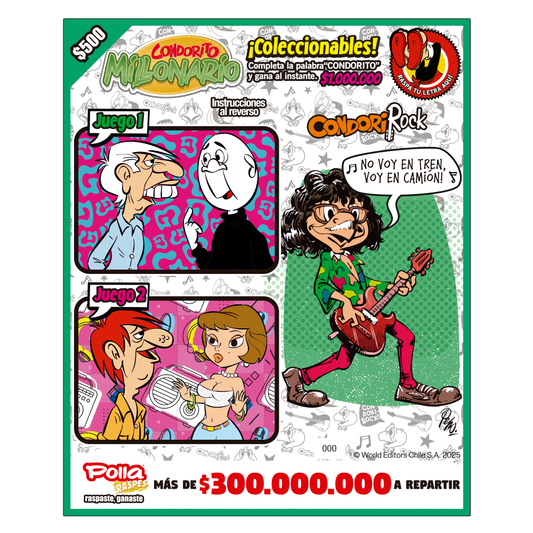 Raspe Condorito $500 Musica - Charly