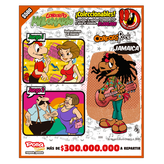 Raspe Condorito $500 Musica - Marley