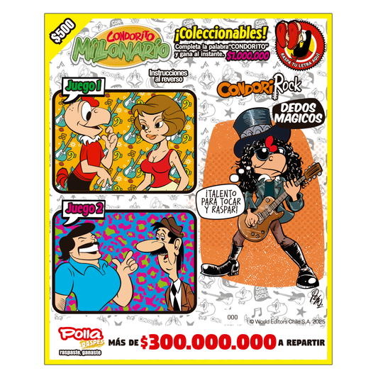 Raspe Condorito $500 Musica - Slash